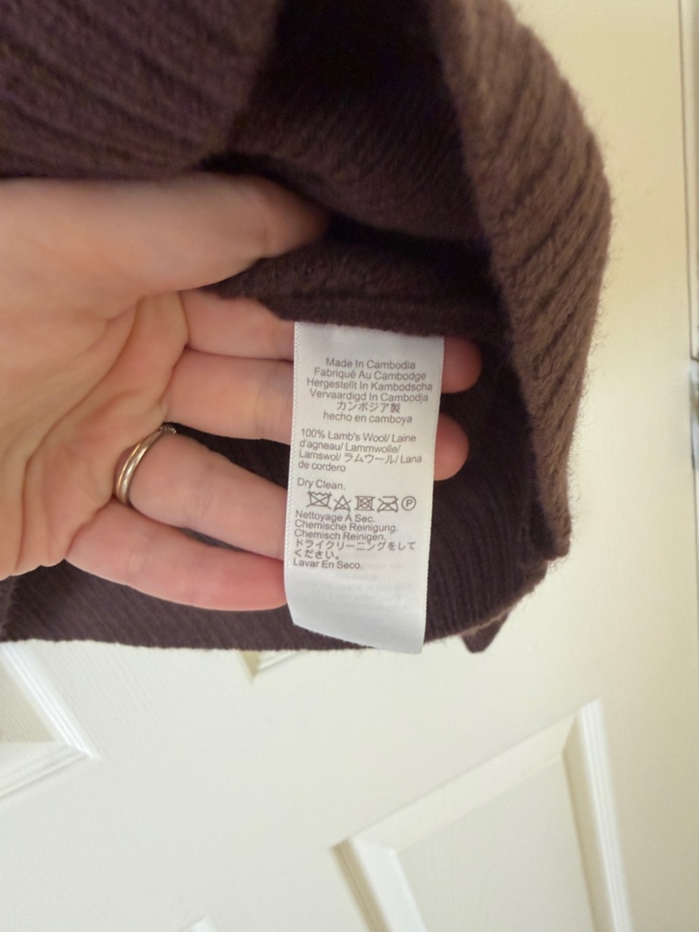 J. Crew Milano-stitch cinched-waist cardigan deep chocolate - Picture 7 of 8